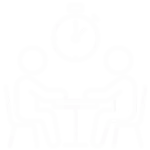 Symbool voor coaching speeddates, korte, doelgerichte coachgesprekken
